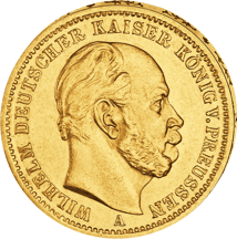 10 Mark Preußen Wilhelm I Goldmünze (Erstausgabe von 1872 | Premium Coincard)