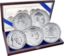 Silber Münzsatz Siegestaler 1871 (Komplettsatz zur Reichsgründung)