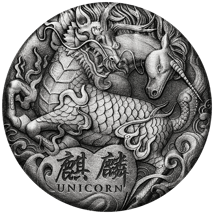 2 Unzen Silber Mythical Creatures Einhorn 2018 (Auflage: 1.000 | Antik Finish)