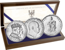 Silber Gedenksatz Wilhelm I. Erster Deutscher Kaiser