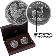 Silber Odyssey of the Sky & Krügerrand Privy Mark Set 2026 (Auflage: 1.000 | Polierte Platte)