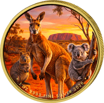 1 Unze Silber Australische Tierwelt 2026 (Auflage: 100 | teilvergoldet)