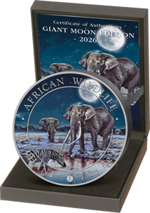 1 kg Silber Somalia Elefant Giant Moon 2026 (Auflage: 100)