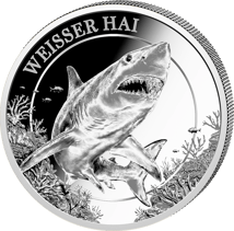 1 oz Silver Great White Shark 2026 (Mintage: 1,000 | Proof)