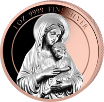 1 Unze Silber Mutter Maria 2025 (Auflage: 100 | Rosé teilvergoldet)