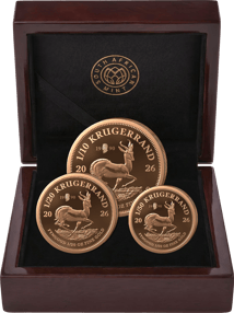 Krügerrand 3 Goldmünzen Fractional Set Willy Brandt Privy Mark 2026 (Auflage: 250 | Polierte Platte)