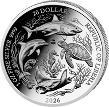 1 oz Silver South Sea Dolphin 2026 (Mintage: 1,000 | Proof)