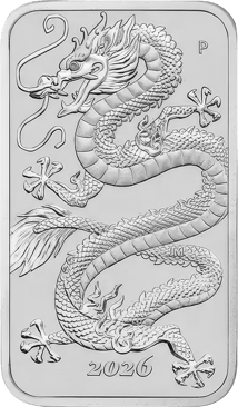 1 Unze Silber Münzbarren Drache 2026 (Auflage: 250.000)