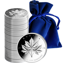 25 x 1/50 Unze Silber Triple Maple Leaf 2026