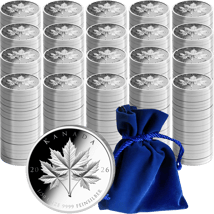 500 x 1/50 Unze Silber Triple Maple Leaf 2026