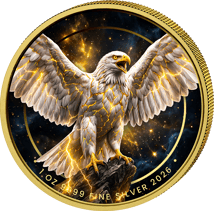 1 Unze Silber Weißer Adler 2026 (Auflage: 100 | teilvergoldet)