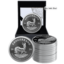 10 x 1 Unze Silber Krügerrand 2026 PP (Auflage: 10.000 | Polierte Platte)