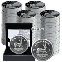 100 x 1 Unze Silber Krügerrand 2026 PP (Auflage: 10.000 | Polierte Platte)