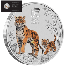 1/4 Unze Silber Lunar III Jahr des Tigers 2022 (Sydney Coin Show Special | Auflage: 2.022 | coloriert)