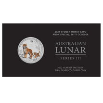 1/4 Unze Silber Lunar III Jahr des Tigers 2022 (Sydney Coin Show Special | Auflage: 2.022 | coloriert)