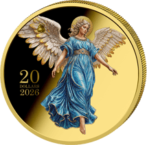 1 oz Silver Mosaic Guardian Angel 2026 (Mintage: 100 | Proof | Gold-Plated)