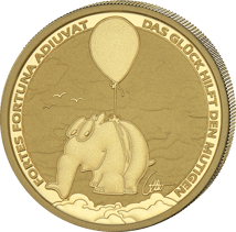1 Unze Gold Ottifanten - Ballonifant Fortes Fortuna Adiuvat 2026 (Auflage: 1.000)