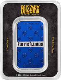 1 oz PAMP Silver Bar World of Warcraft Alliance Faction