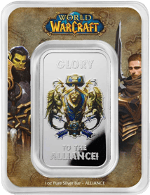 1 oz PAMP Silver Bar World of Warcraft Alliance Faction