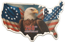1 Unze PAMP Silberbarren 250 Jahre Stars and Stripes (Auflage: 2.500)