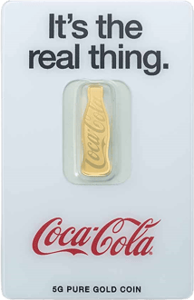 5 g Gold Bar PAMP 140 Years Coca Cola