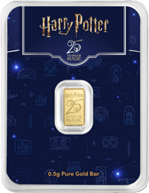 0.5 g Gold Bar PAMP 25 Years Harry Potter
