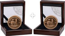 1/2 Unze Gold Krügerrand Privy Mark Duo Polierte Platte ( Paul Kruger | Kaiser Wilhelm II.)