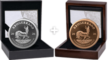 2 Unze Gold und Silber Krügerrand Prestige Duo 2026 (Polierte Platte | Polierte Platte | Reverse Proof)