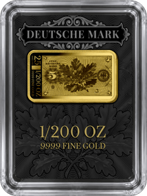 5 Deutsche Mark Banknote Gold Minted Bar (Mintage: 1,000 | Old Design | Proof)