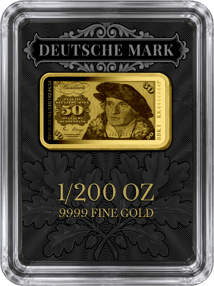 50 Deutsche Mark Geldschein Gold Münzbarren (Auflage: 1.000 | Altes Motiv | Polierte Platte)