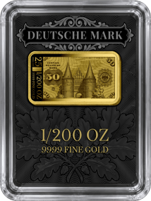 50 Deutsche Mark Banknote Gold Minted Bar (Mintage: 1,000 | Old Design | Proof)