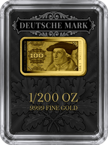 100 Deutsche Mark Geldschein Gold Münzbarren (Auflage: 1.000 | Altes Motiv | Polierte Platte)