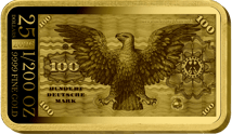 100 Alte Deutsche Mark Geldschein Gold Münzbarren (Auflage: 1.000 | Altes Motiv | Polierte Platte)
