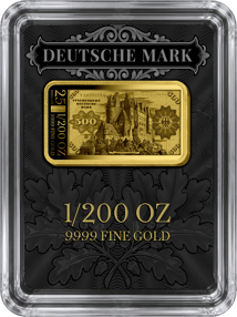 500 Deutsche Mark Banknote Gold Minted Bar (Mintage: 1,000 | Old Design | Proof)