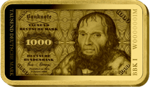 1000 Deutsche Mark Geldschein Gold Münzbarren (Auflage: 1.000 | Altes Motiv | Polierte Platte)