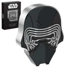 1 Unze Silber Star Wars Faces of the First Order Kylo Ren 2022 (Auflage: 10.000 | High Relief | Polierte Platte)
