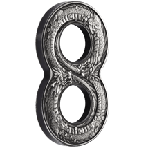 2 Unzen Silber Figure Eight Dragon 2018 (Auflage: 8.888 | Antik Finish)