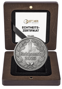 1 Unze Silber 100 Jahre Reichsmark 2025 (Auflage: 250 | Privymark | Antik Finish)