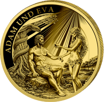1/200 Unze Gold Adam und Eva 2026 (Auflage: 1.000 | Polierte Platte)