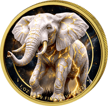 1 Unze Silber Weißer Elefant 2026 (Auflage: 100 | teilvergoldet)