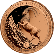 1 Unze Kupfer Sternzeichen Steinbock (Auflage: 1.000 | Polierte Platte)
