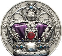 2 Unze Silber Köngliche Kronjuwelen - Imperial State Crown 2026 (Auflage: 350 | Ultra High Relief | Antik Finish)