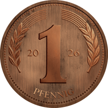 5 Unze Kupfer Pfennig 2026 (Auflage: 1.000 | Antik Finish)