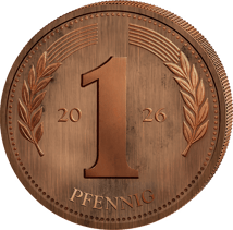 1 Unze Kupfer Pfennig 2026 (Auflage: 2.500 | Antik Finish)