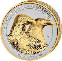 2 Unzen Silber Wedge-Tailed Eagle 2026 (Auflage: 1.000 | Teilvergoldet | Ultra High Relief | Reverse Proof)