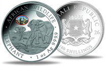 1 Unze Silber Somalia 100 Shilling Elefant ANA African Wildlife 2026