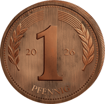 1 Onza Cobre Pfennig 2026 (Error de Acuñación | Acabado Antiguo)