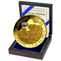 1 Unze Gold Somalia Elefant 2026 (Auflage: 100 | Privy Mark ANA Pittsburgh)