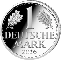 1/50 Unze Silber Deutsche Mark 2026 (Polierte Platte)