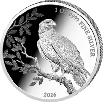 1 Unze Silber Steinadler 2026 (Auflage: 1.000 | Polierte Platte)